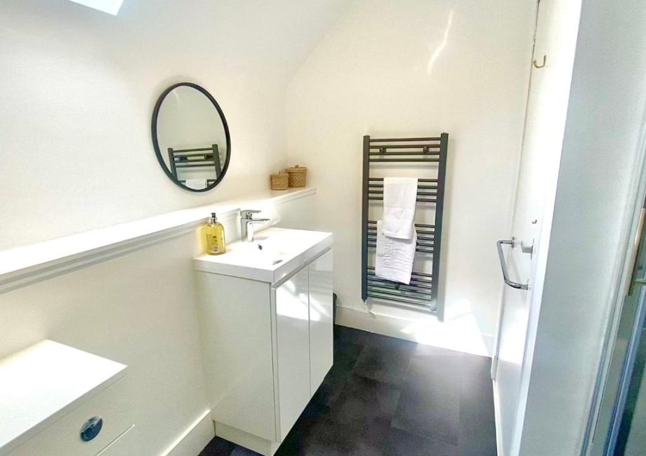 New modern bathroom shower only at Bruachdryne Braemar Accommodation