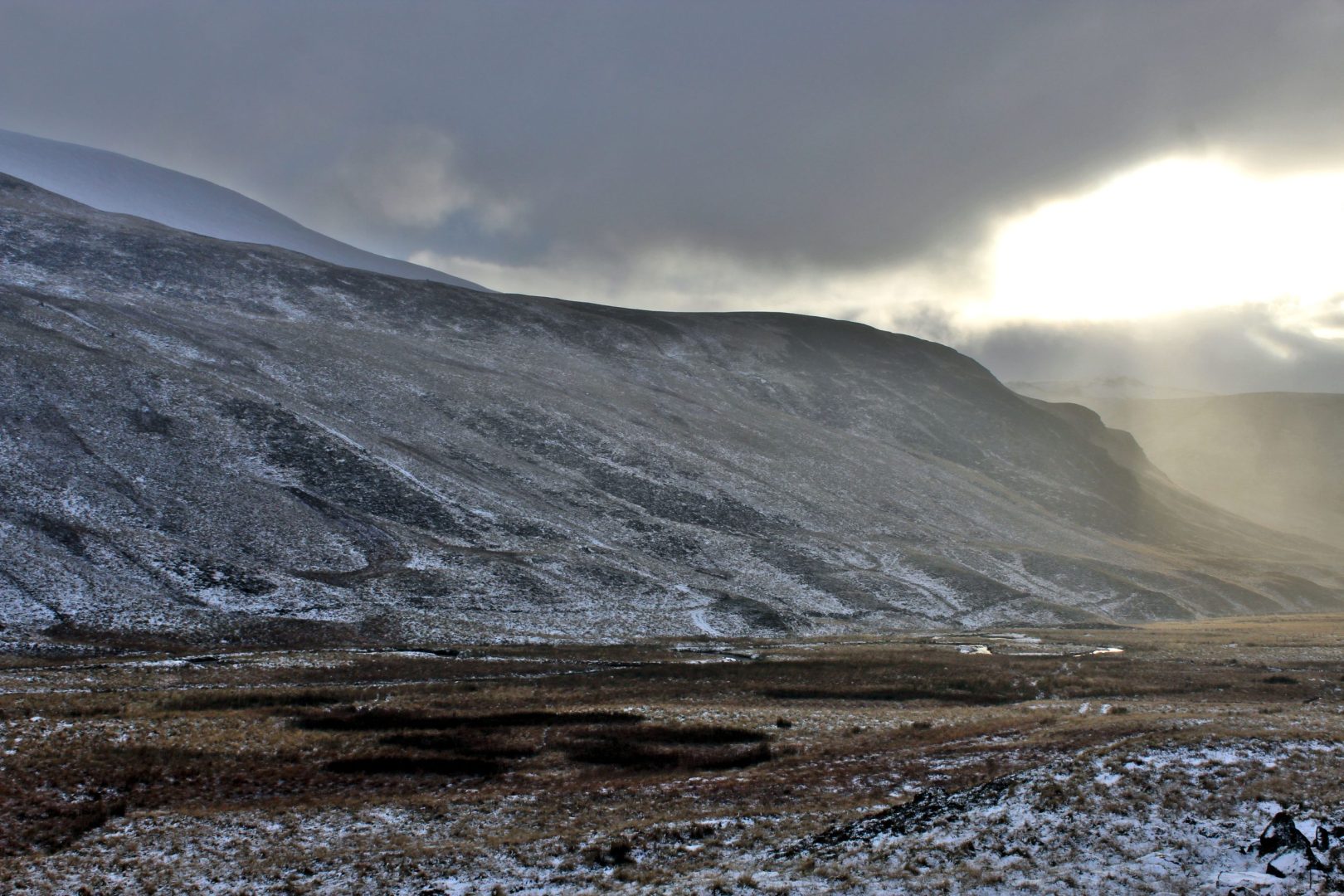 snow dusting at Glenshee near Braemar